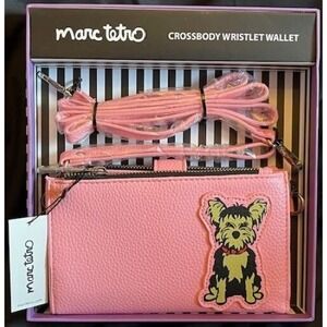 Marc Tetro Crossbody Wristlet Wallet - Yorkie-  7" x 4" x 1 " - New